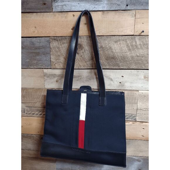 Tommy Hilfiger Red White and Blue Purse Handbag Tote 13"w x 10"h x 4"d - Picture 1 of 5